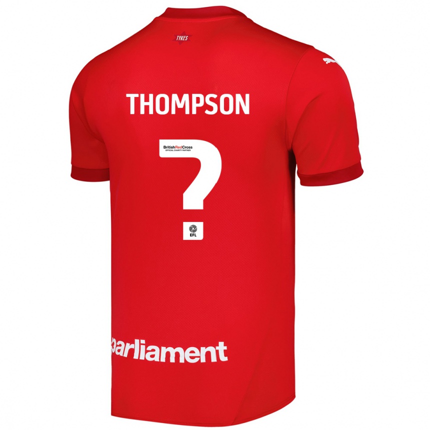 キッズフットボールWill Thompson#0赤ホームシャツ2024/25ジャージーユニフォーム