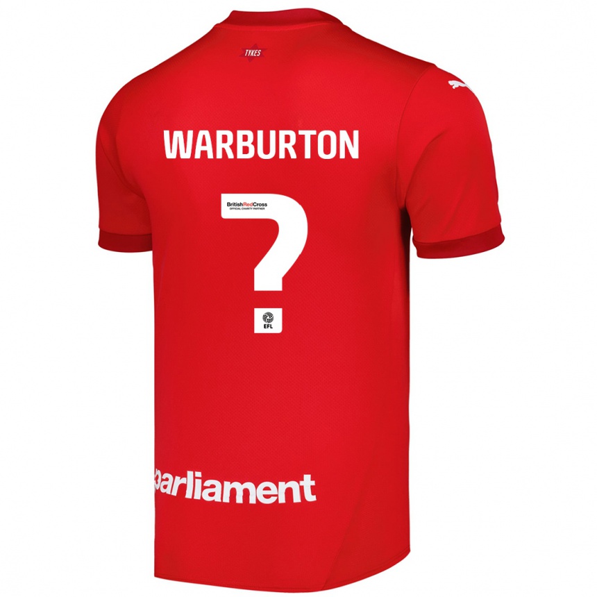 キッズフットボールOwen Warburton#0赤ホームシャツ2024/25ジャージーユニフォーム