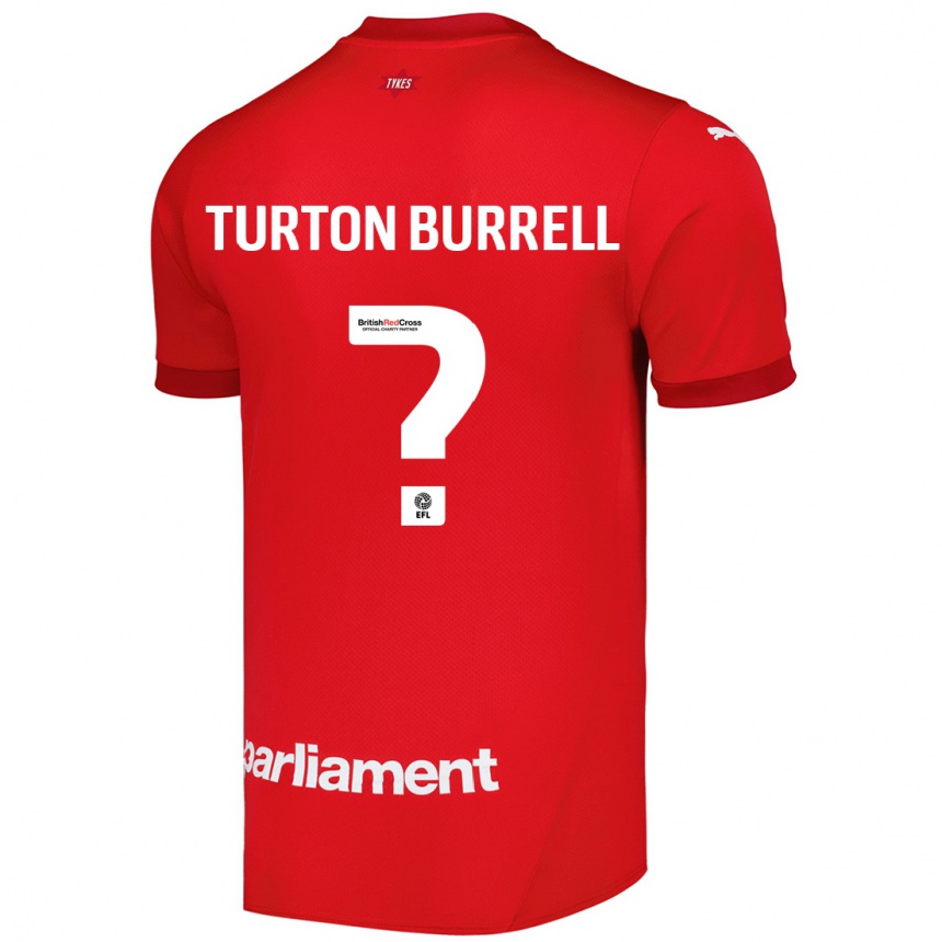 キッズフットボールMelissa Turton-Burrell#0赤ホームシャツ2024/25ジャージーユニフォーム