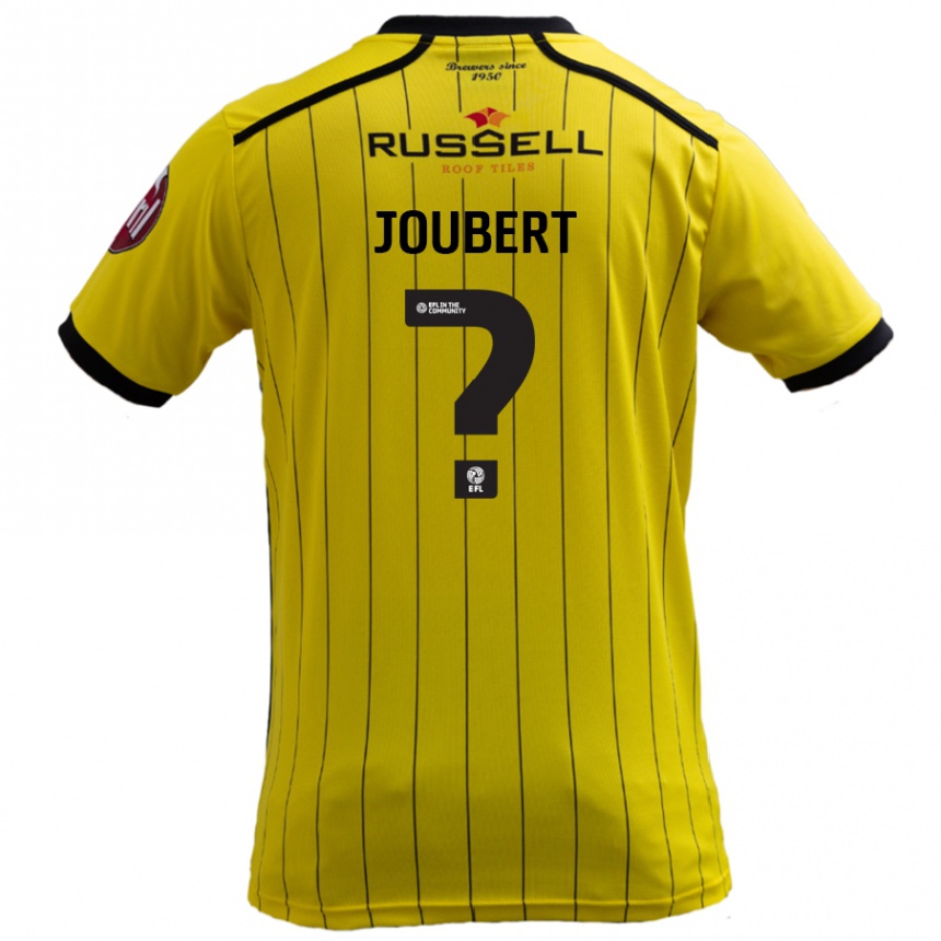 キッズフットボールLucas Joubert#0黄ホームシャツ2024/25ジャージーユニフォーム