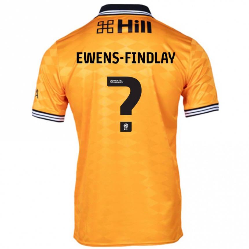 キッズフットボールTy Ewens-Findlay#0オレンジホームシャツ2024/25ジャージーユニフォーム