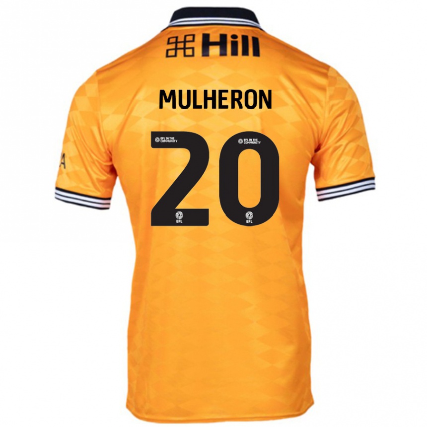 キッズフットボールBronwyn Mulheron#20オレンジホームシャツ2024/25ジャージーユニフォーム