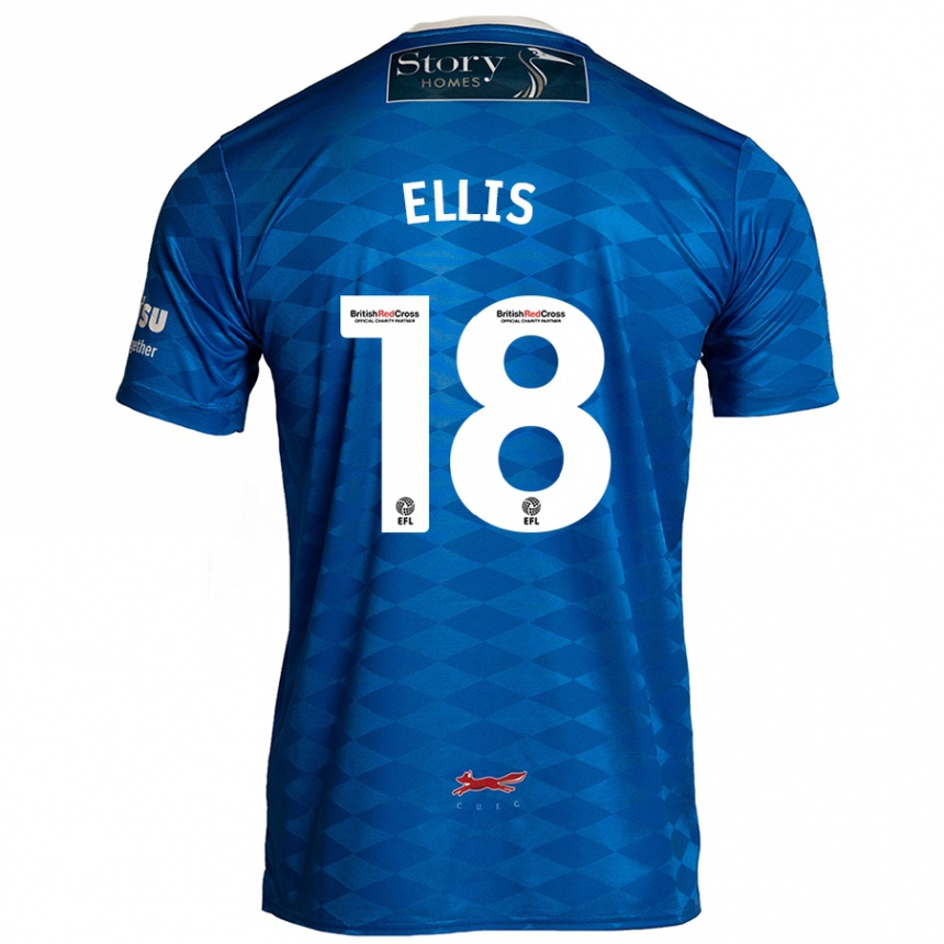 キッズフットボールJack Ellis#18青ホームシャツ2024/25ジャージーユニフォーム