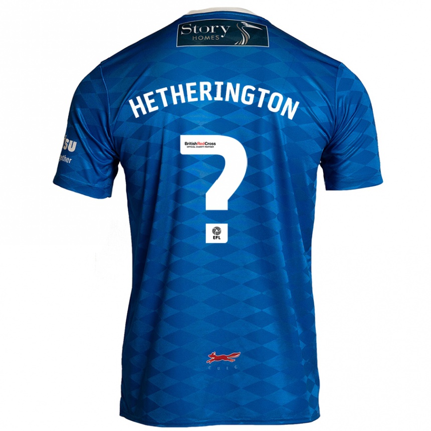 キッズフットボールSam Hetherington#0青ホームシャツ2024/25ジャージーユニフォーム