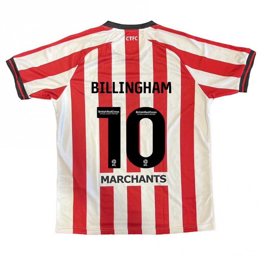 キッズフットボールLily Billingham#10赤 白ホームシャツ2024/25ジャージーユニフォーム