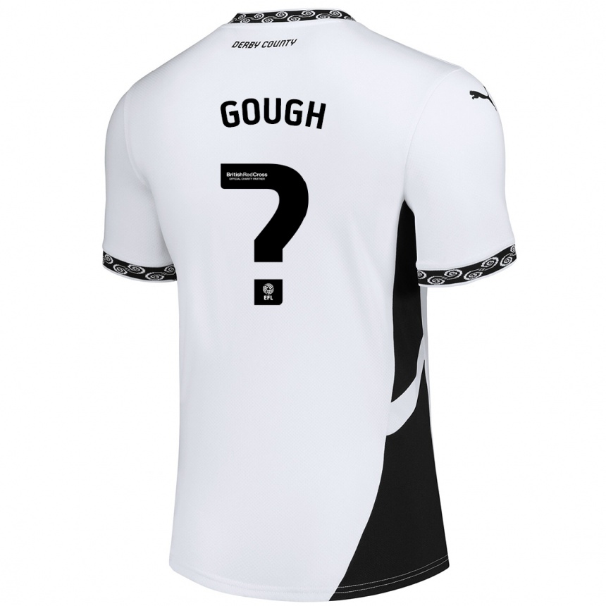 キッズフットボールBilly Gough#0白 黒ホームシャツ2024/25ジャージーユニフォーム