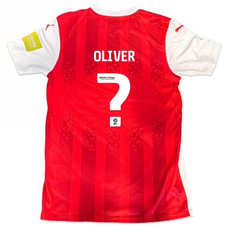 キッズフットボールToby Oliver#0赤 白ホームシャツ2024/25ジャージーユニフォーム