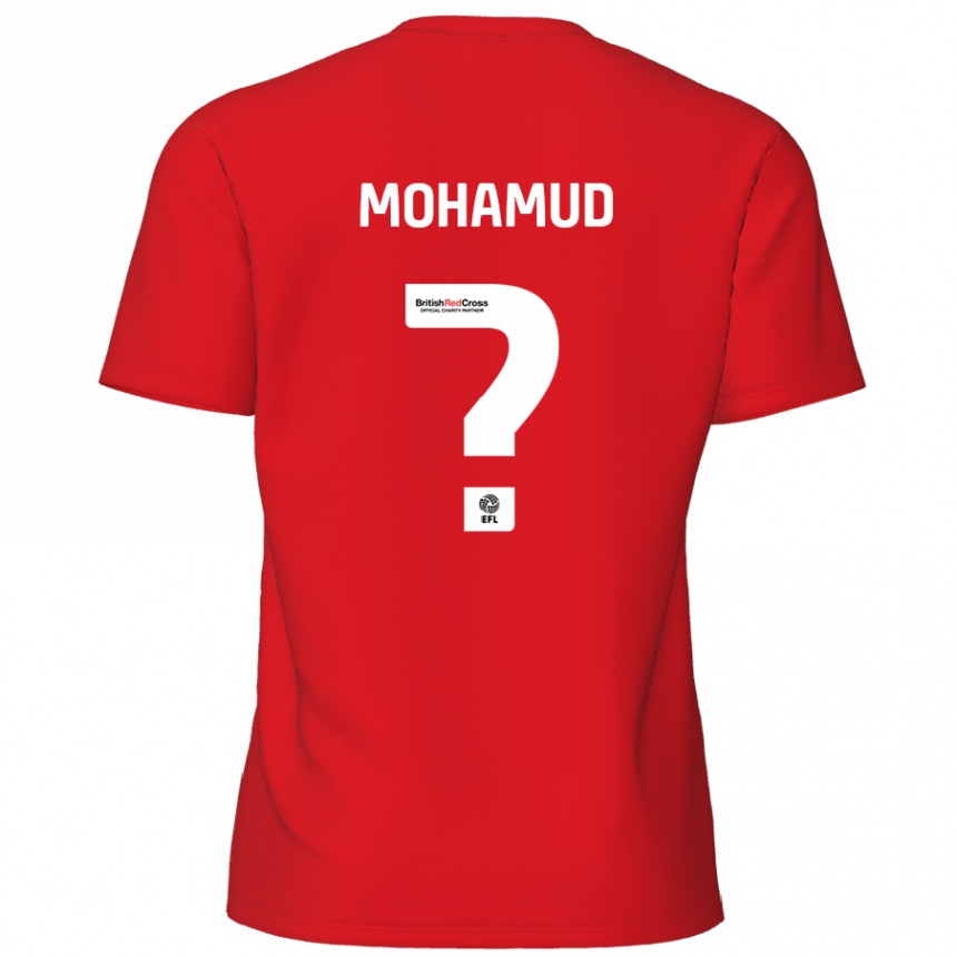 キッズフットボールAbdi Mohamud#0赤ホームシャツ2024/25ジャージーユニフォーム