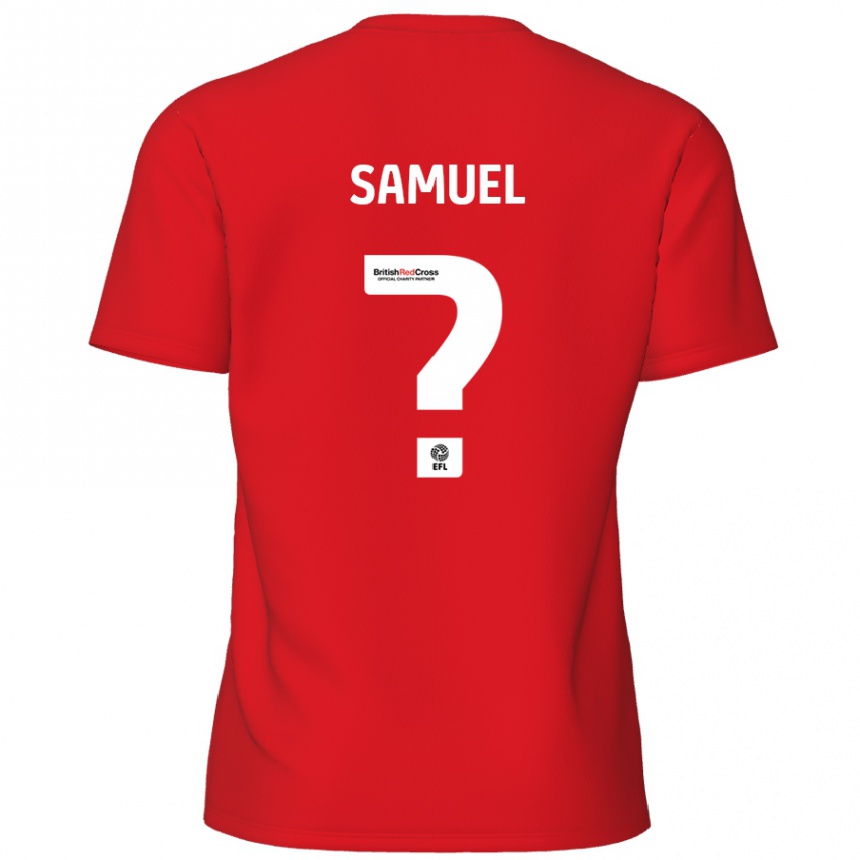 キッズフットボールDevine Samuel#0赤ホームシャツ2024/25ジャージーユニフォーム