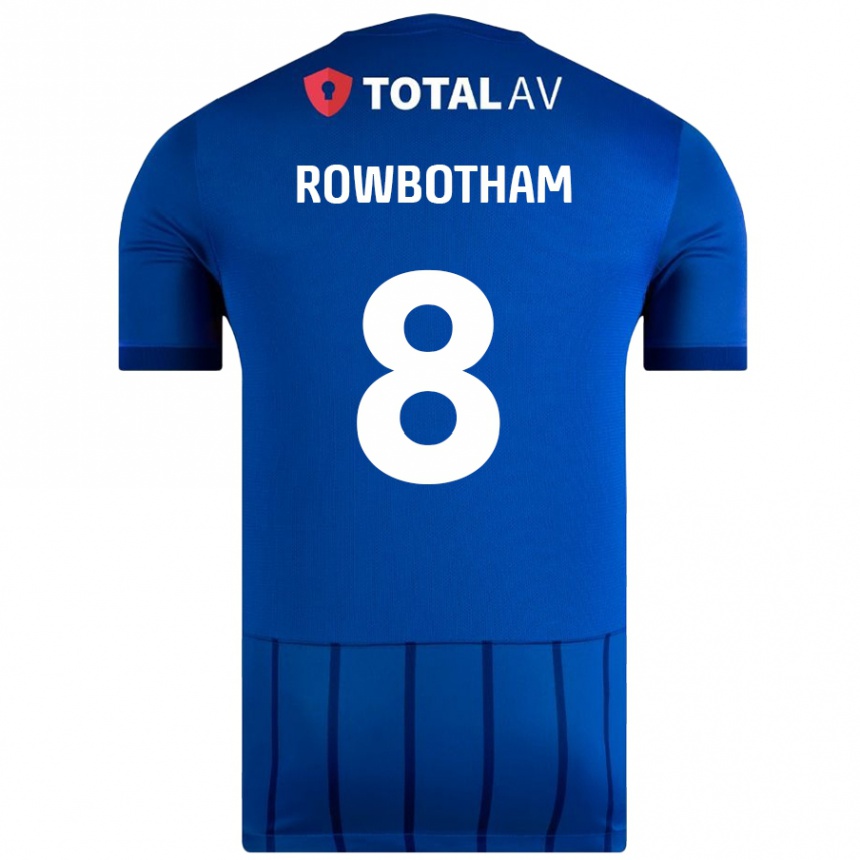 キッズフットボールAva Rowbotham#8青ホームシャツ2024/25ジャージーユニフォーム