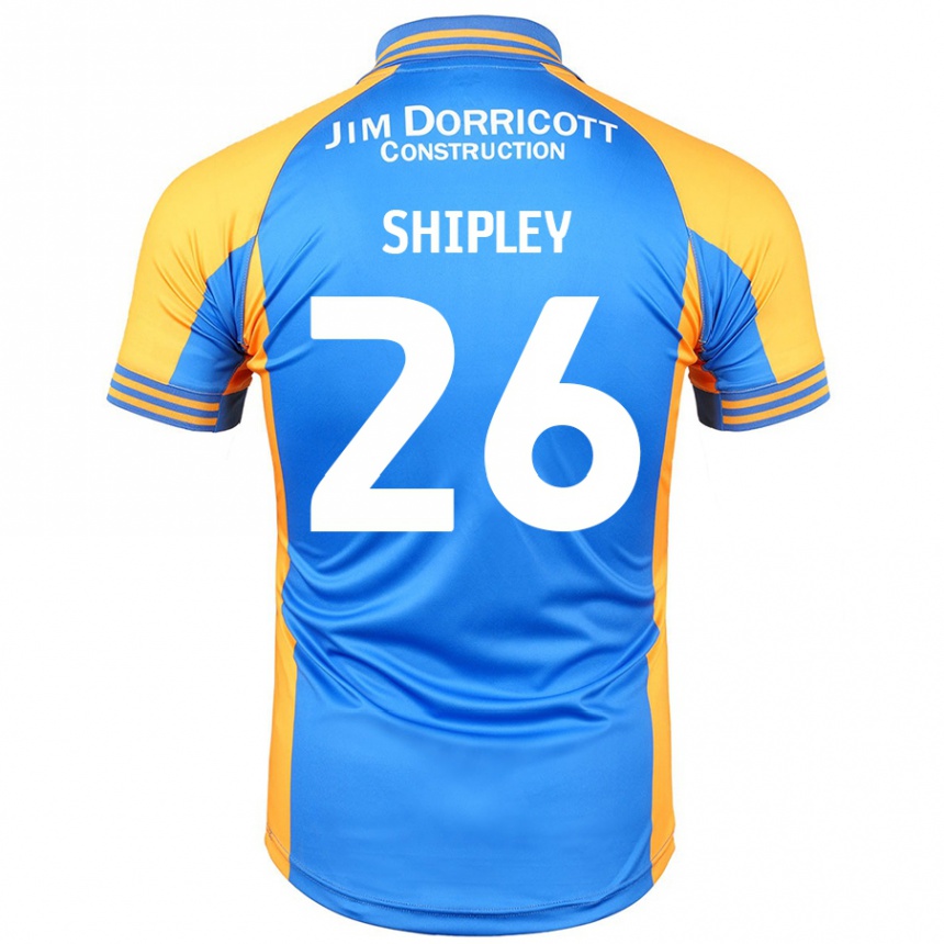 キッズフットボールJordan Shipley#26ブルーアンバーホームシャツ2024/25ジャージーユニフォーム