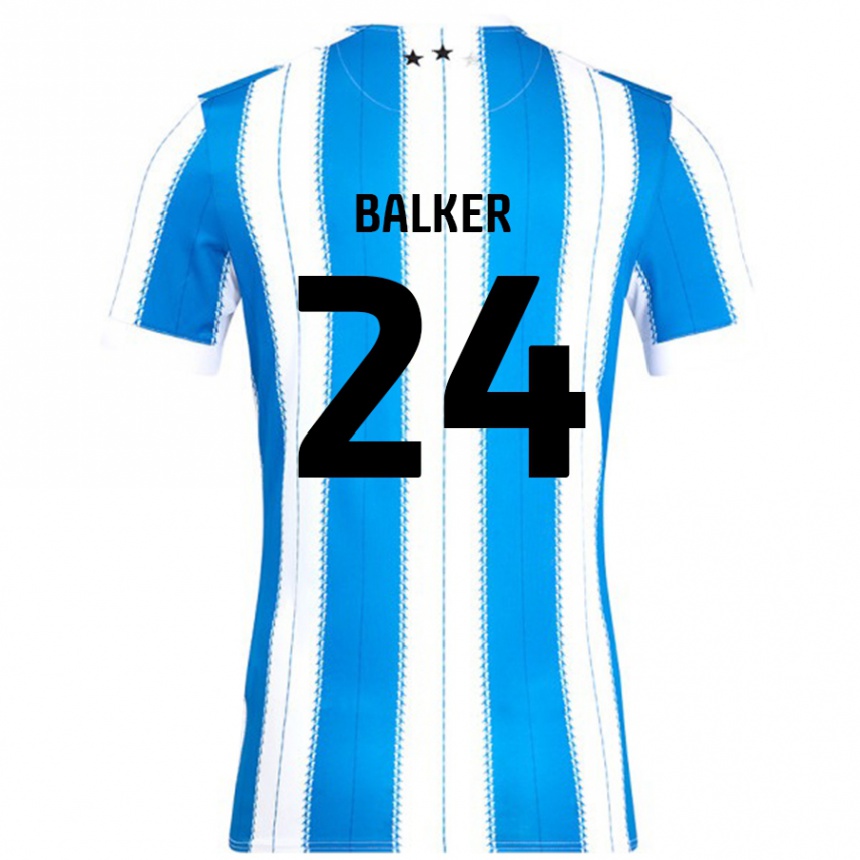 キッズフットボールRadinio Balker#24ブルーホワイトホームシャツ2024/25ジャージーユニフォーム