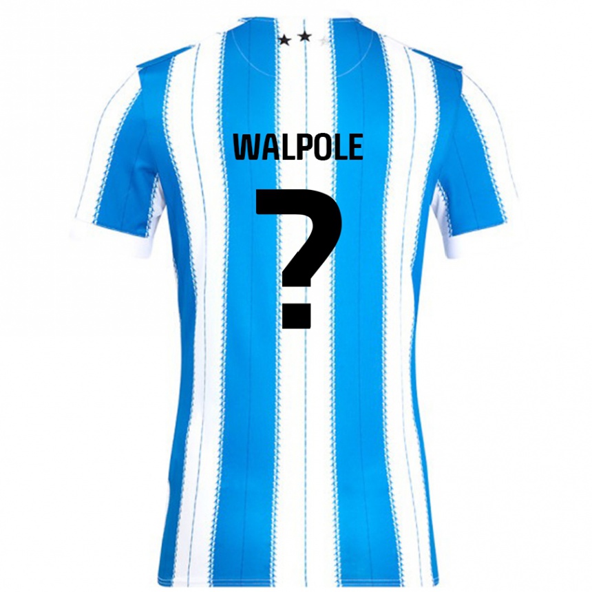 キッズフットボールAlex Walpole#0ブルーホワイトホームシャツ2024/25ジャージーユニフォーム