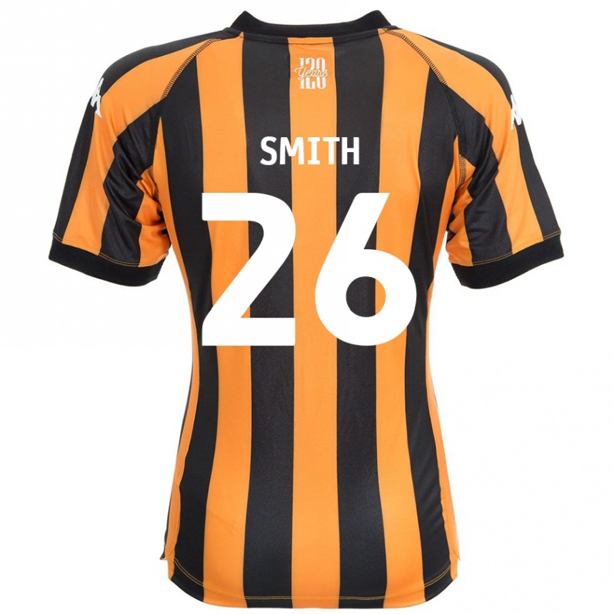 キッズフットボールAndy Smith#26ブラックアンバーホームシャツ2024/25ジャージーユニフォーム