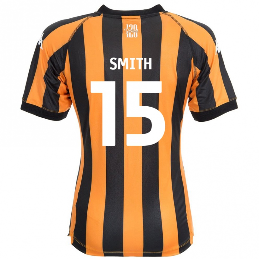 キッズフットボールSuey Smith#15ブラックアンバーホームシャツ2024/25ジャージーユニフォーム