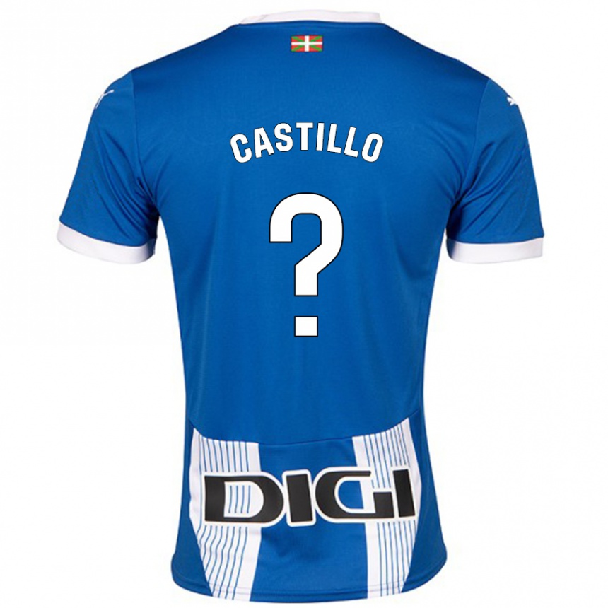 キッズフットボールAdrián Castillo#0青ホームシャツ2024/25ジャージーユニフォーム