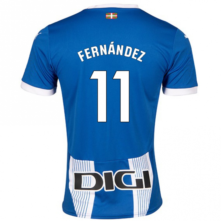 キッズフットボールImanol Fernández#11青ホームシャツ2024/25ジャージーユニフォーム