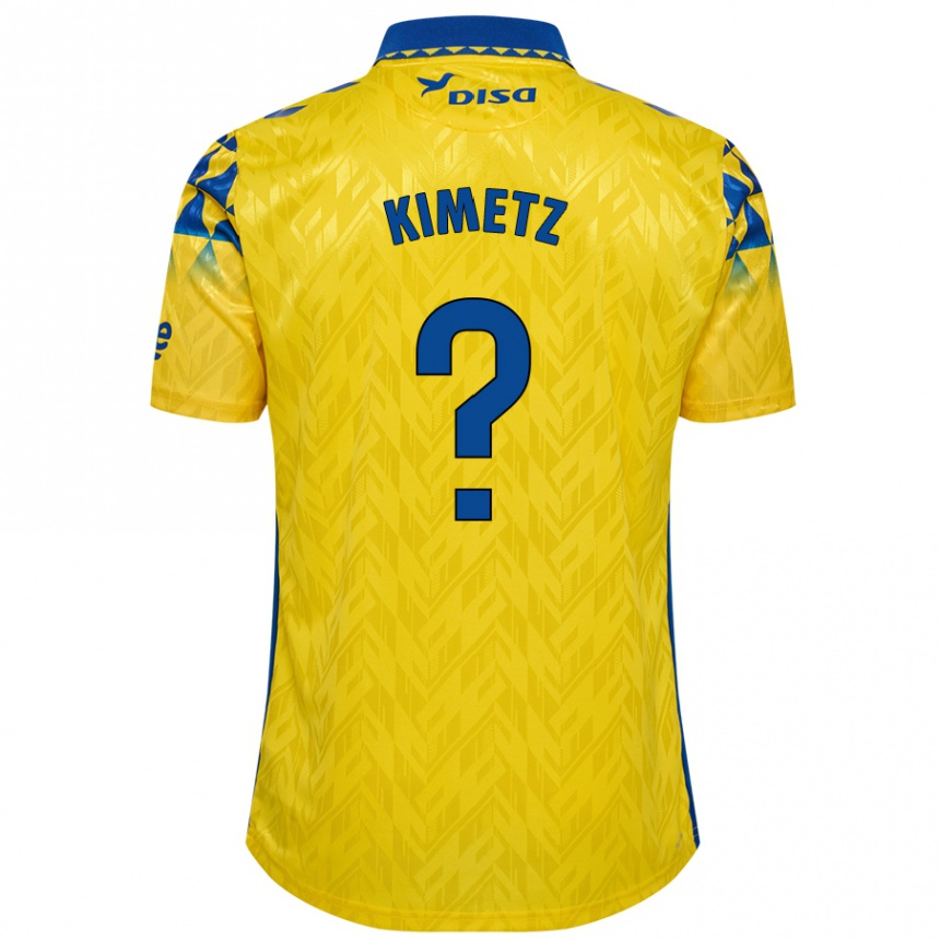 キッズフットボールKimetz García#0黄 青ホームシャツ2024/25ジャージーユニフォーム