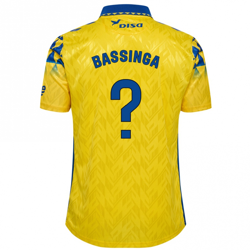 キッズフットボールAboubacar Bassinga#0黄 青ホームシャツ2024/25ジャージーユニフォーム