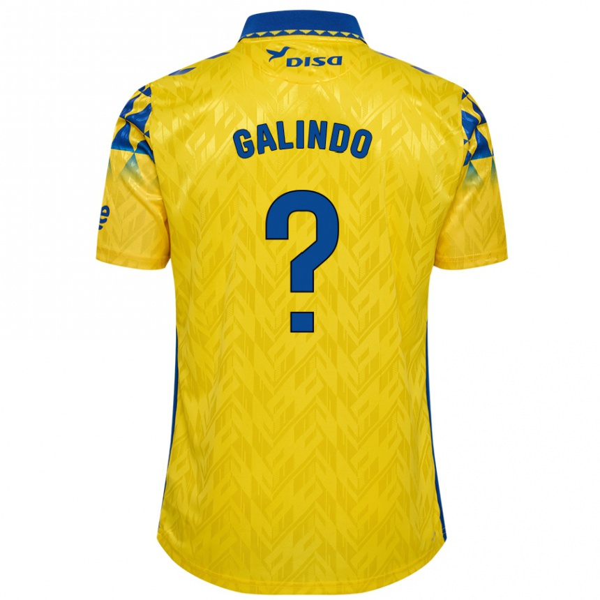 キッズフットボールCristian Galindo#0黄 青ホームシャツ2024/25ジャージーユニフォーム