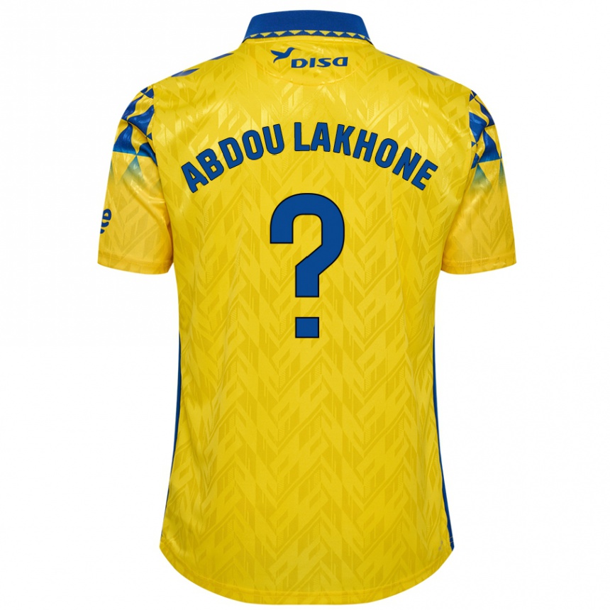 キッズフットボールPape Abdou Lakhone#0黄 青ホームシャツ2024/25ジャージーユニフォーム