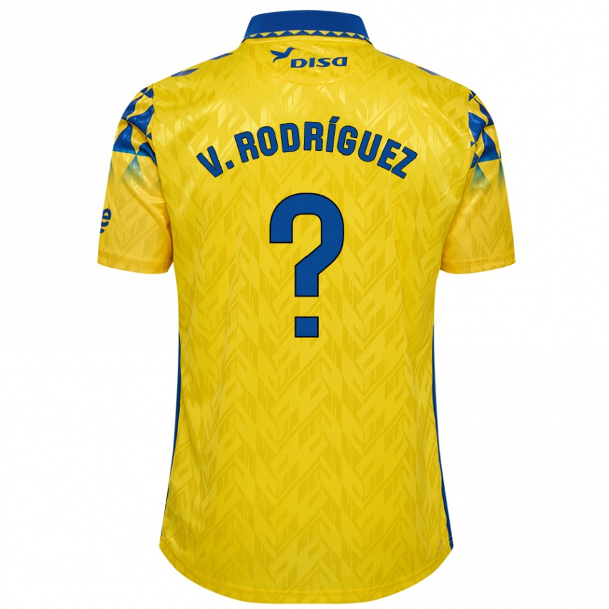 キッズフットボールCarlos Vicente Rodríguez#0黄 青ホームシャツ2024/25ジャージーユニフォーム