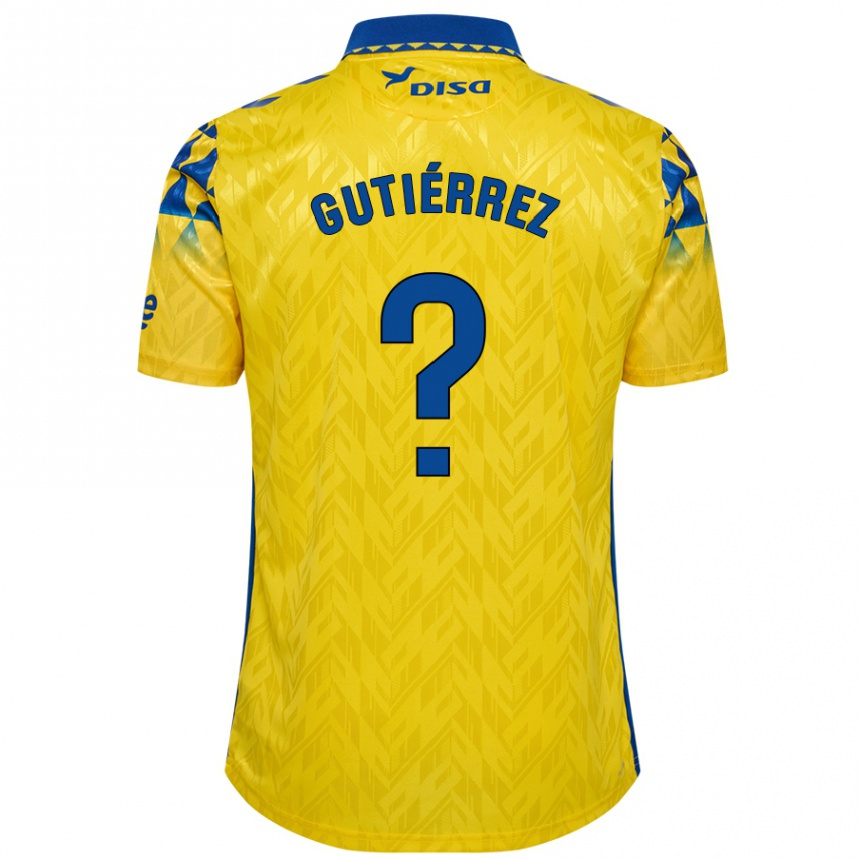 キッズフットボールMarco Gutiérrez#0黄 青ホームシャツ2024/25ジャージーユニフォーム