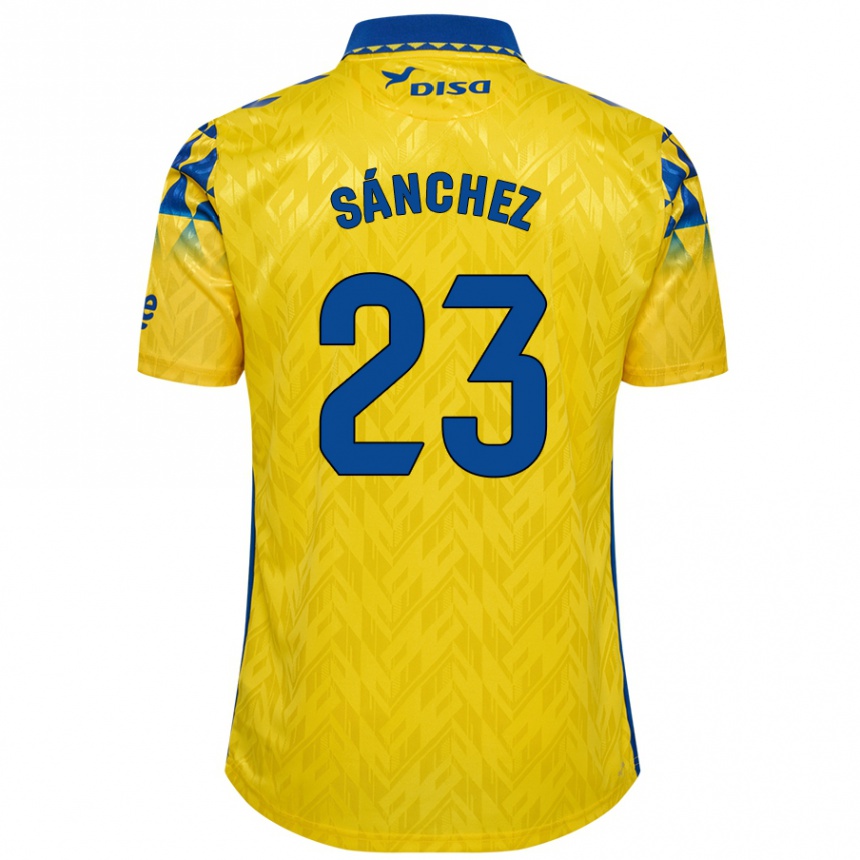 キッズフットボールOmar Sánchez#23黄 青ホームシャツ2024/25ジャージーユニフォーム