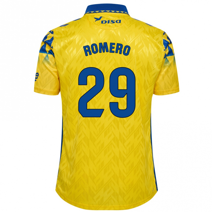 キッズフットボールElías Romero#29黄 青ホームシャツ2024/25ジャージーユニフォーム