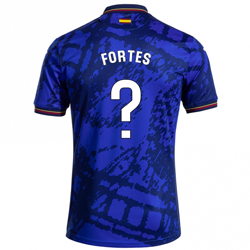 キッズフットボールJoel Fortes#0濃い青ホームシャツ2024/25ジャージーユニフォーム