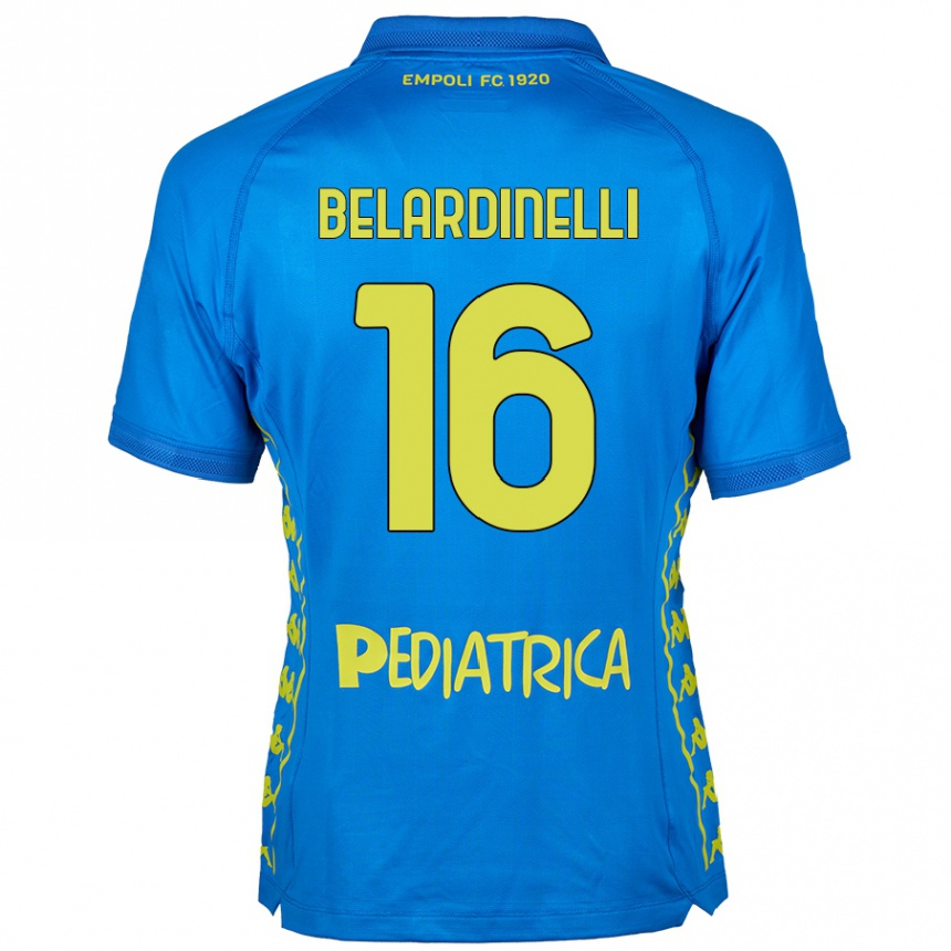 キッズフットボールLuca Belardinelli#16青ホームシャツ2024/25ジャージーユニフォーム