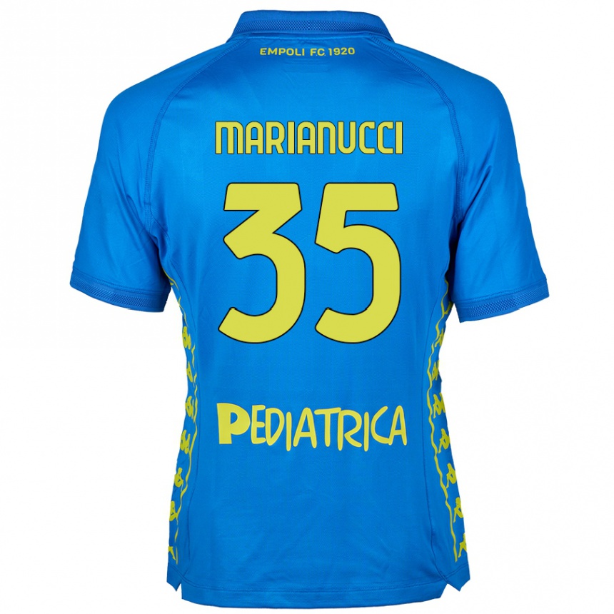 キッズフットボールLuca Marianucci#35青ホームシャツ2024/25ジャージーユニフォーム