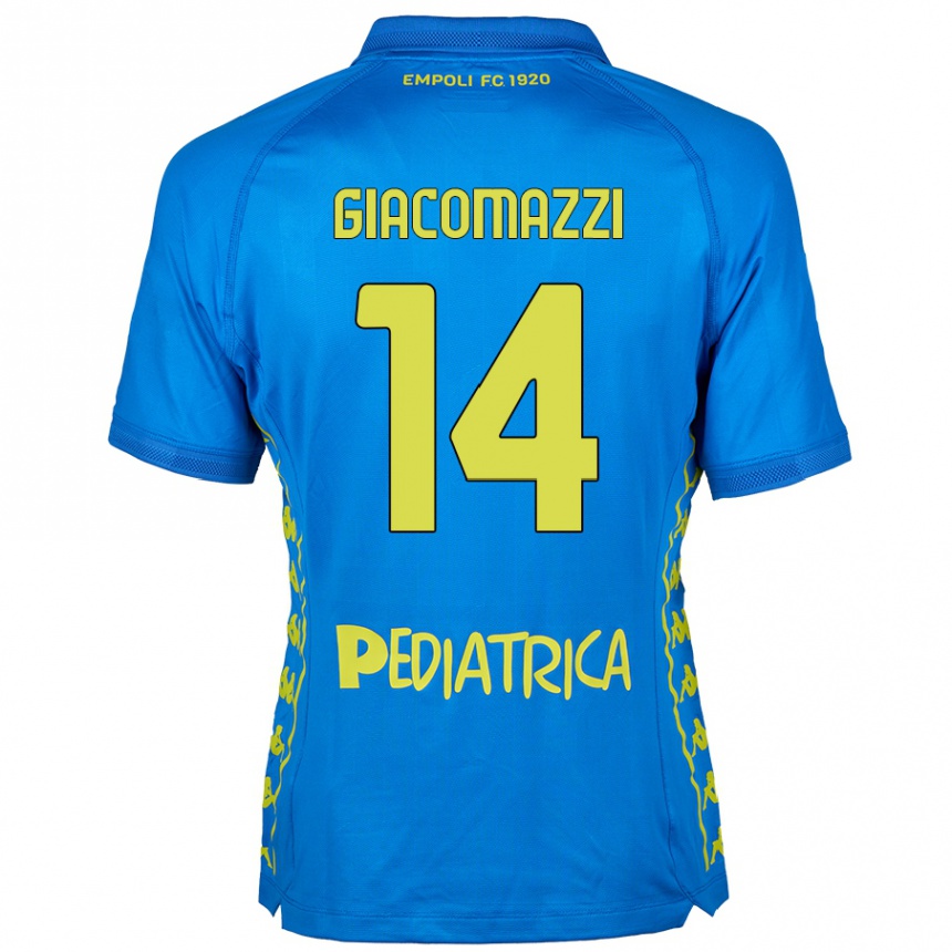 キッズフットボールSebastián Giacomazzi#14青ホームシャツ2024/25ジャージーユニフォーム