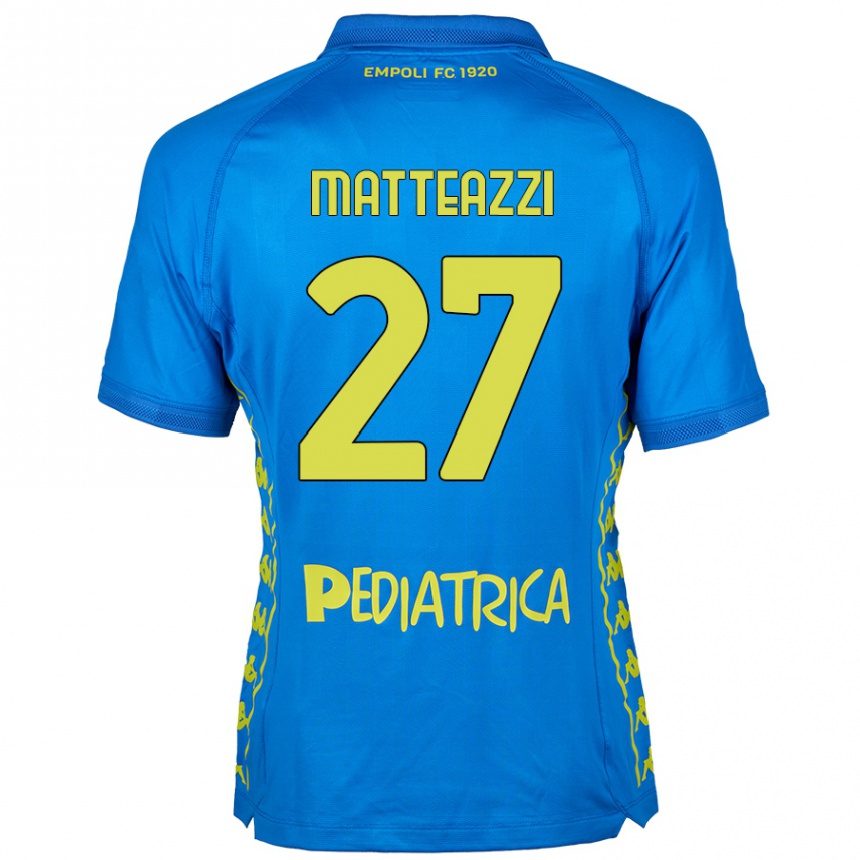 キッズフットボールErnesto Matteazzi#27青ホームシャツ2024/25ジャージーユニフォーム