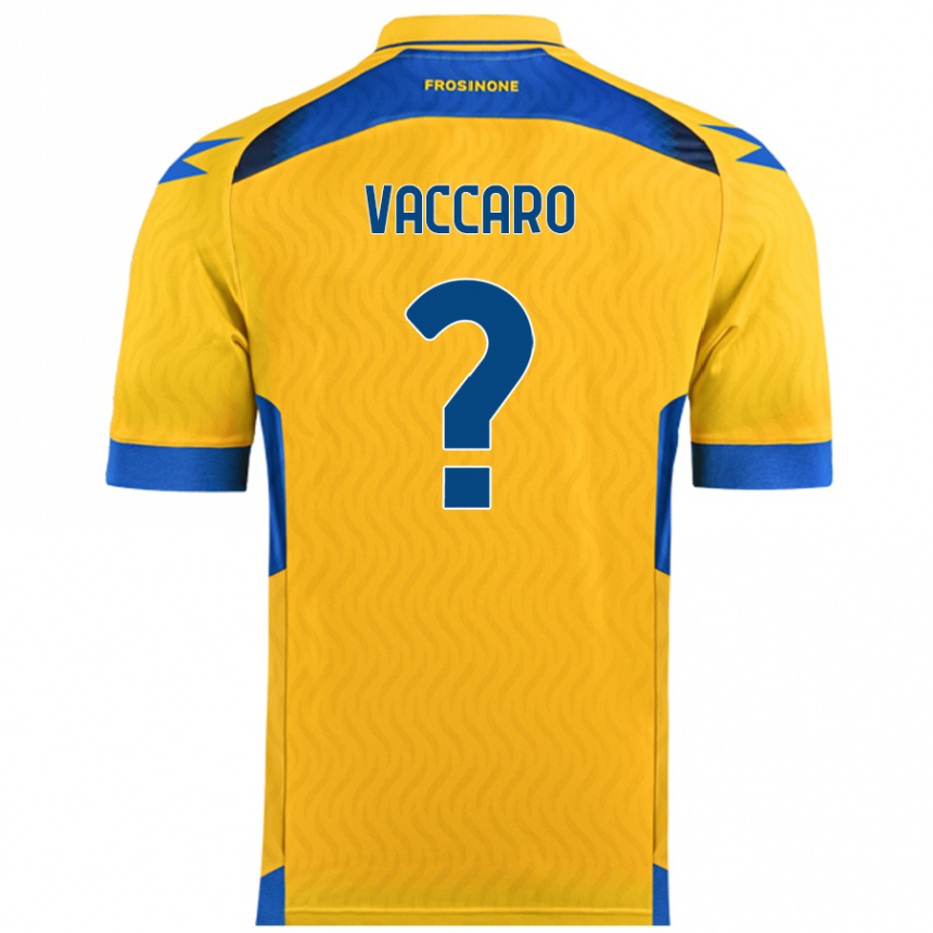 キッズフットボールCristian Vaccaro#0黄ホームシャツ2024/25ジャージーユニフォーム