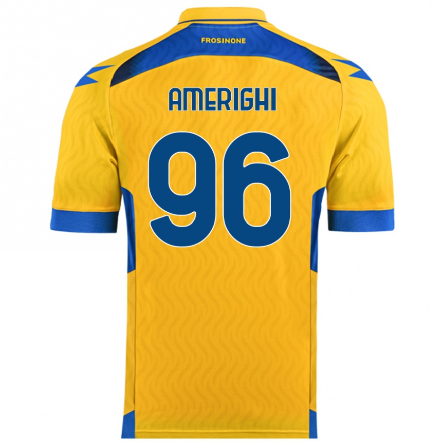 キッズフットボールIgor Amerighi#96黄ホームシャツ2024/25ジャージーユニフォーム