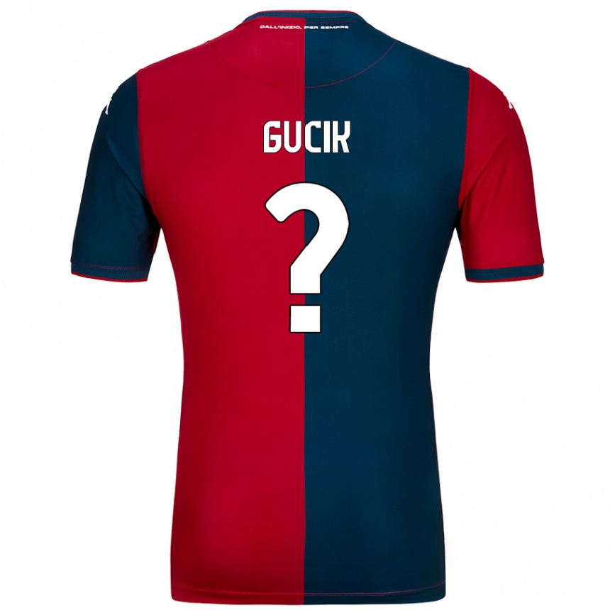 キッズフットボールNicolas Gucik#0赤 ダークブルーホームシャツ2024/25ジャージーユニフォーム