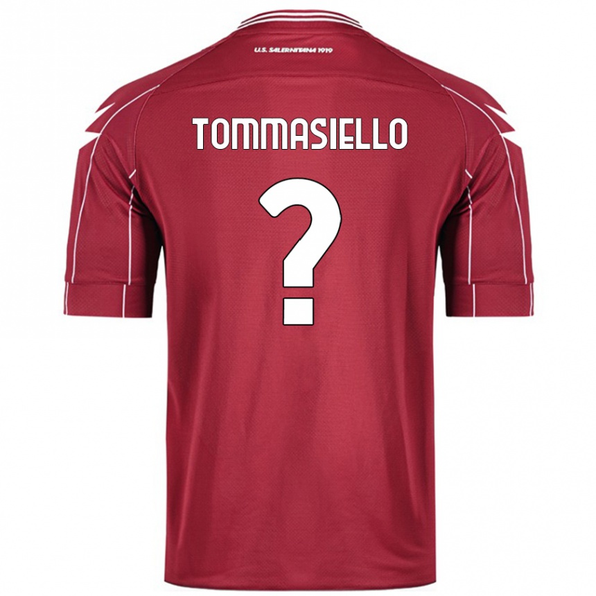 キッズフットボールFrancesco Tommasiello#0ブルゴーニュホームシャツ2024/25ジャージーユニフォーム