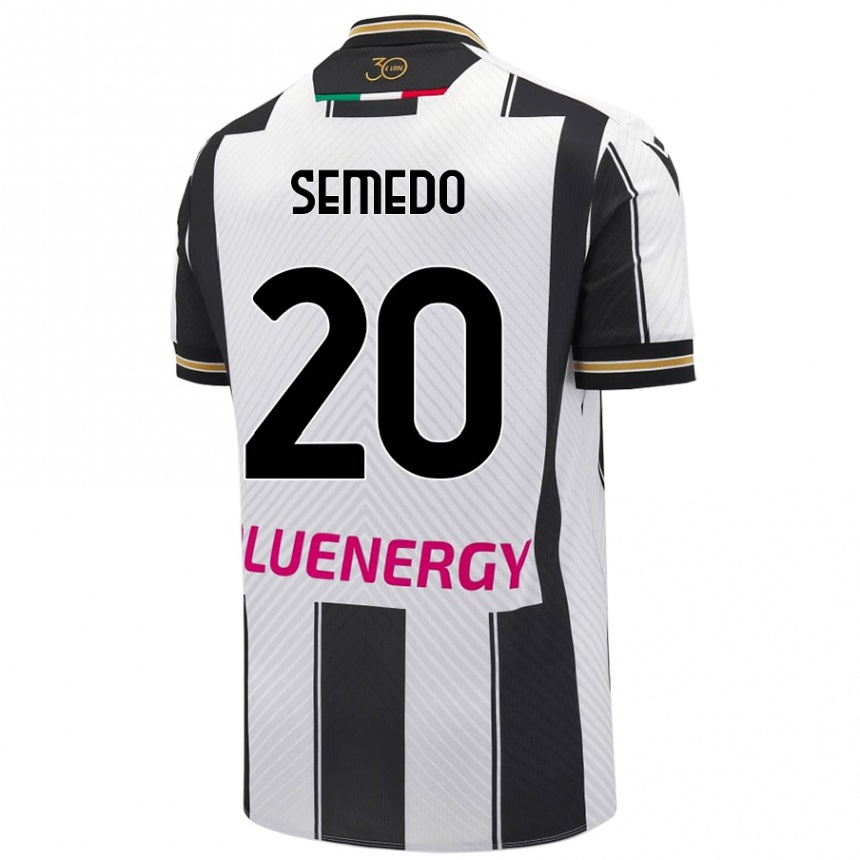 キッズフットボールVivaldo Semedo#20白 黒ホームシャツ2024/25ジャージーユニフォーム