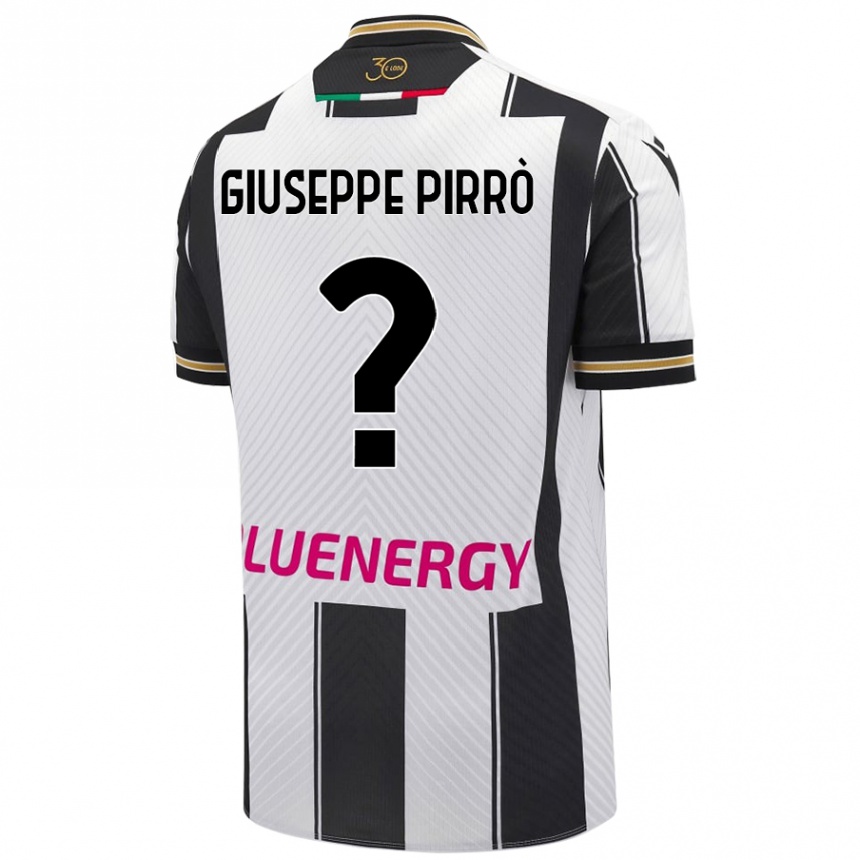 キッズフットボールMarco Giuseppe Pirrò#0白 黒ホームシャツ2024/25ジャージーユニフォーム