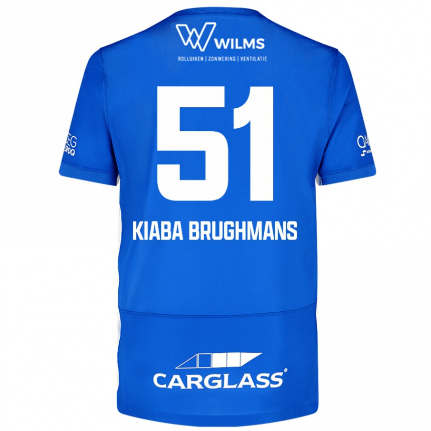 キッズフットボールLucca Kiaba Brughmans#51青ホームシャツ2024/25ジャージーユニフォーム