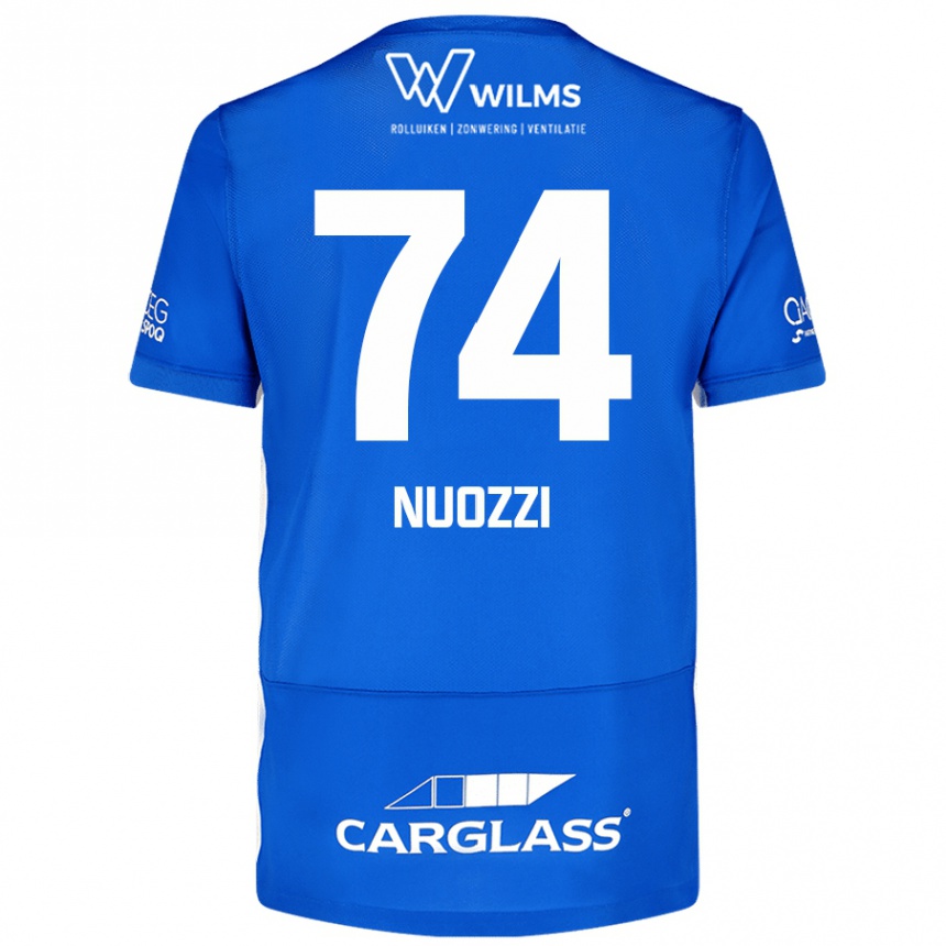 キッズフットボールCédric Nuozzi#74青ホームシャツ2024/25ジャージーユニフォーム