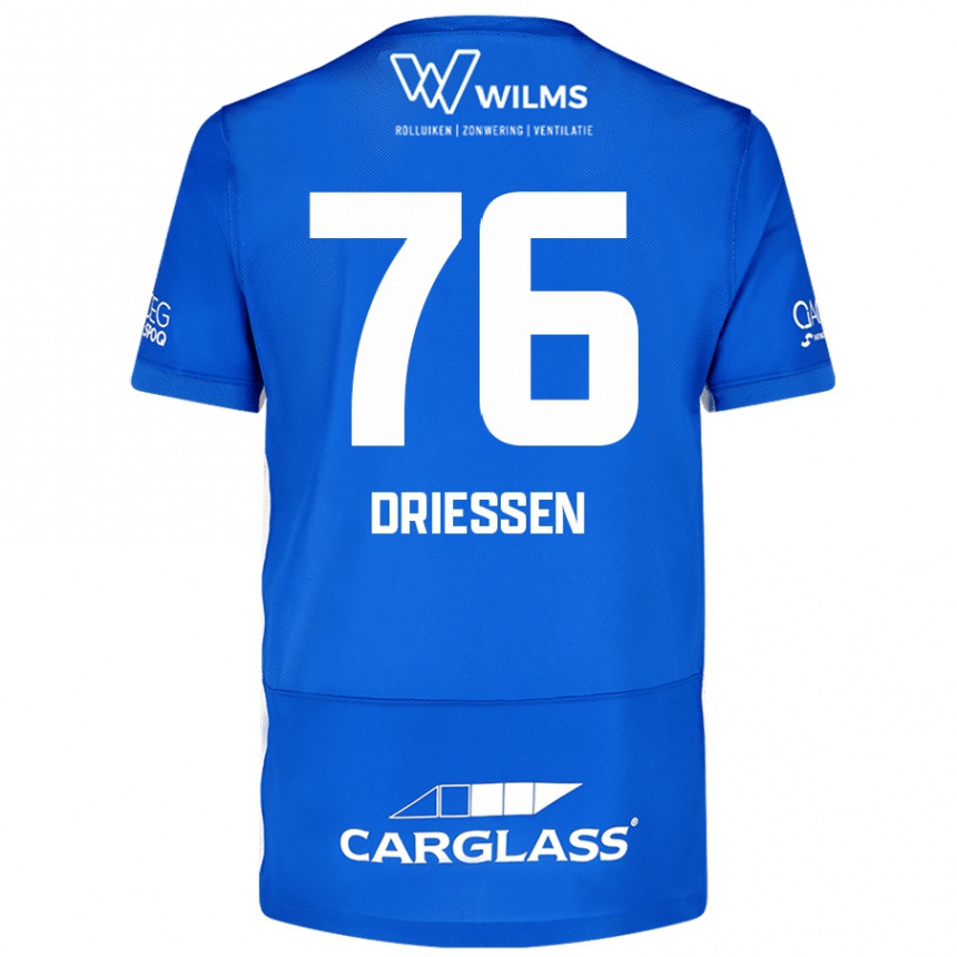 キッズフットボールJelle Driessen#76青ホームシャツ2024/25ジャージーユニフォーム