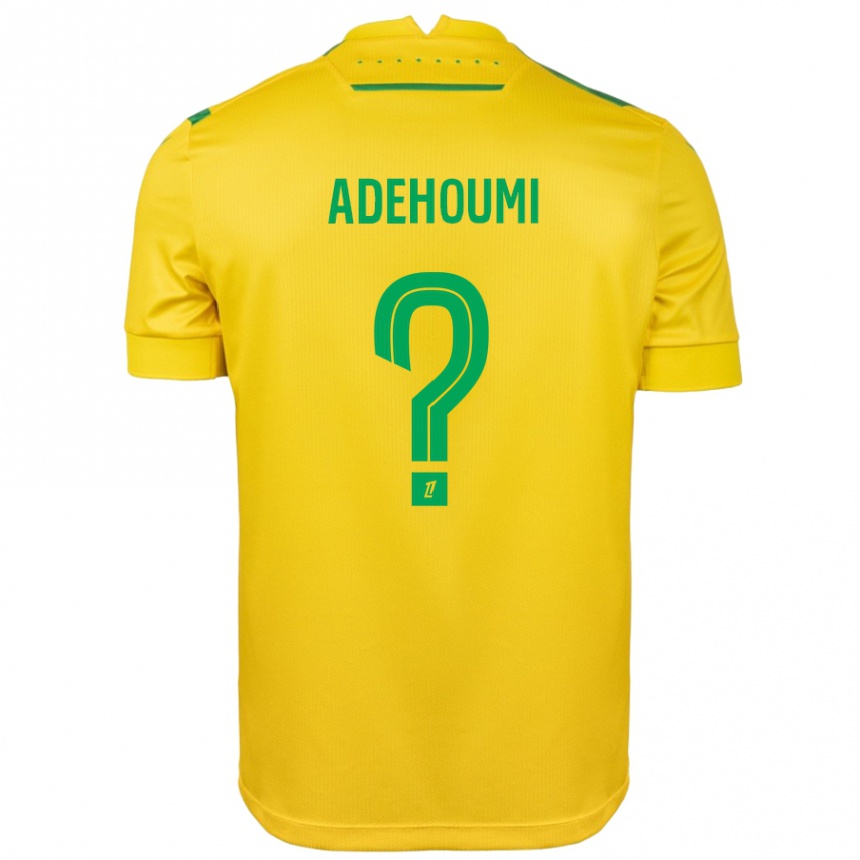 キッズフットボールDeen Adehoumi#0黄緑ホームシャツ2024/25ジャージーユニフォーム