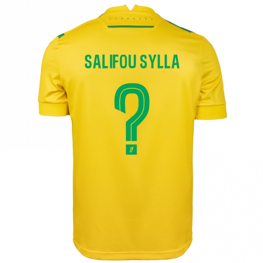 キッズフットボールSalifou Sylla#0黄緑ホームシャツ2024/25ジャージーユニフォーム