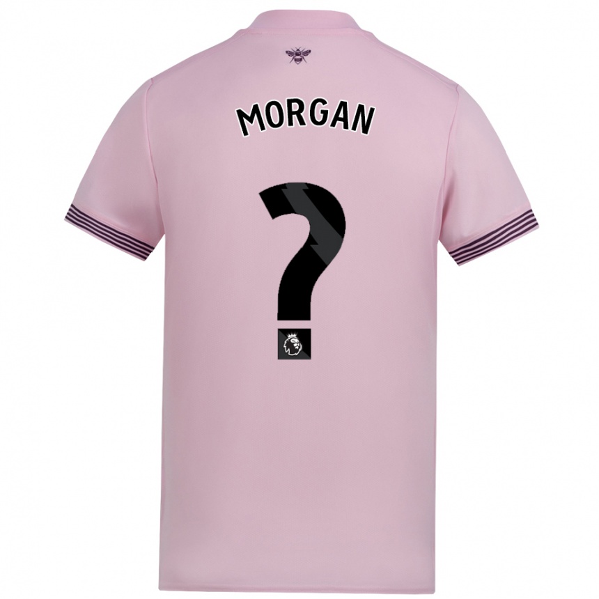 キッズフットボールIwan Morgan#0ピンクアウェイシャツ2024/25ジャージーユニフォーム