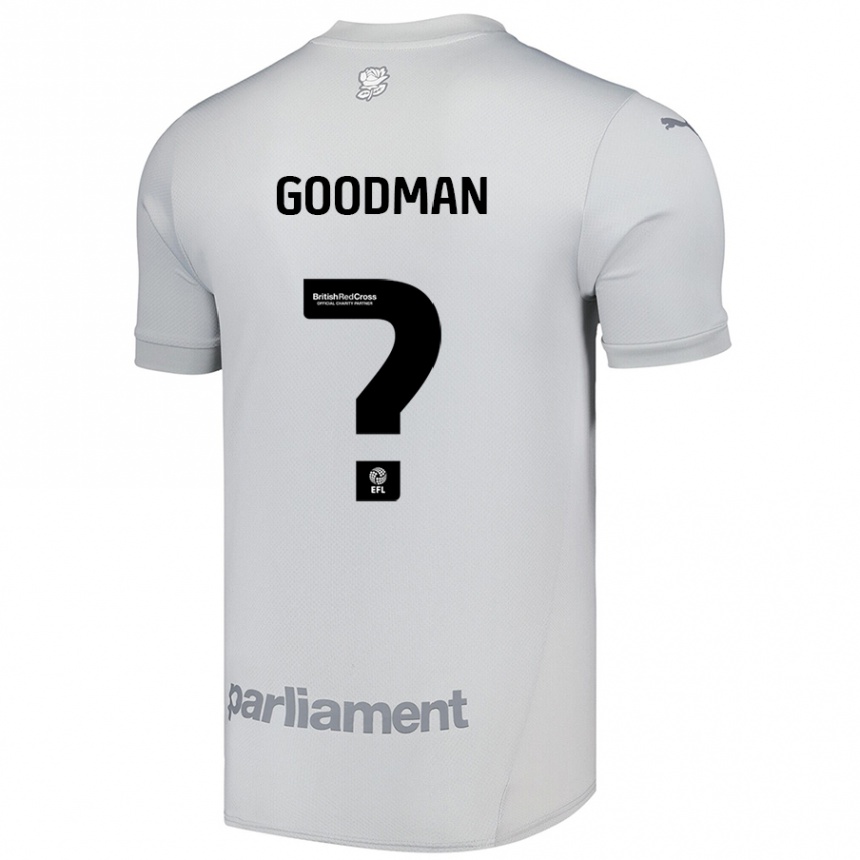 キッズフットボールLynn Goodman#0シルバーグレーアウェイシャツ2024/25ジャージーユニフォーム