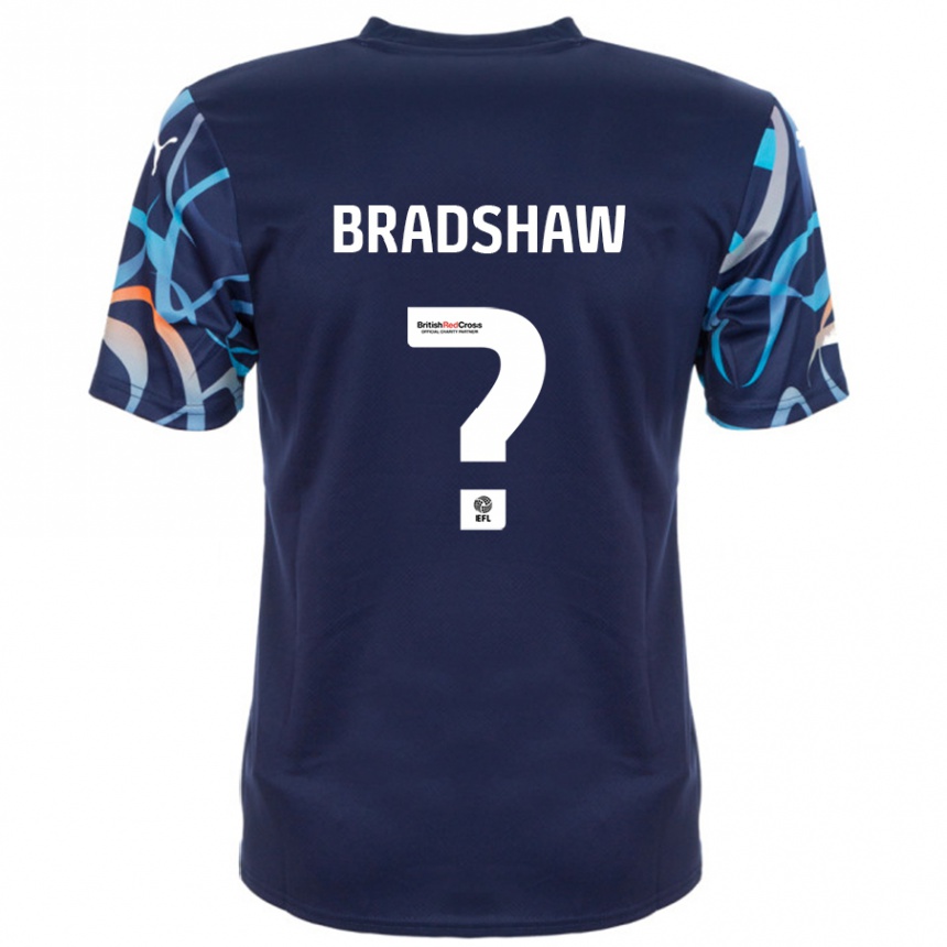 キッズフットボールAshleigh Bradshaw#0ネイビーブルーアウェイシャツ2024/25ジャージーユニフォーム