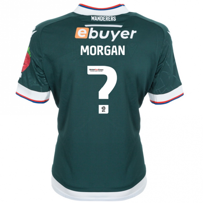 キッズフットボールAbigail Morgan#0ダークグリーンアウェイシャツ2024/25ジャージーユニフォーム