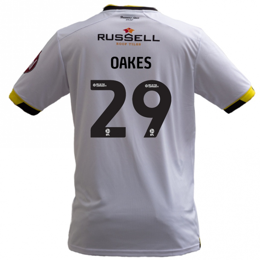 キッズフットボールToby Oakes#29白アウェイシャツ2024/25ジャージーユニフォーム